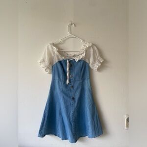 Demin and White Dress